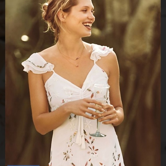 Farm Rio for Anthropologie Quintana Floral Applique Maxi Dress Size 8 NWT - Picture 2 of 13